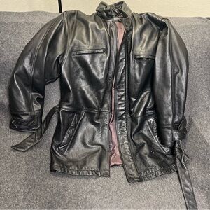 Wilson Leather Car Coat Black Men’s